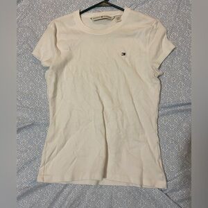 Tommy Hilfiger Women's Cream Short Sleeve Tee